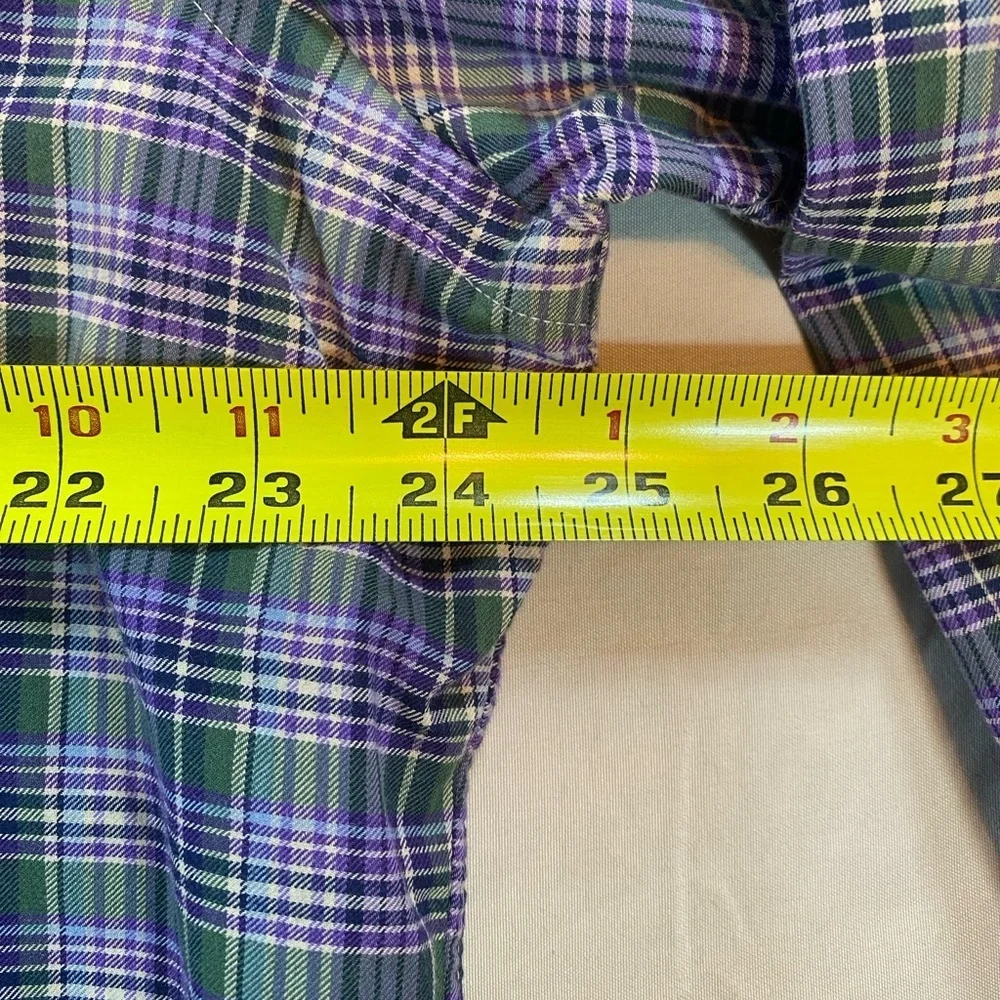 Polo Ralph Lauren Purple and Green Classic Fit Button Down Men’s XL